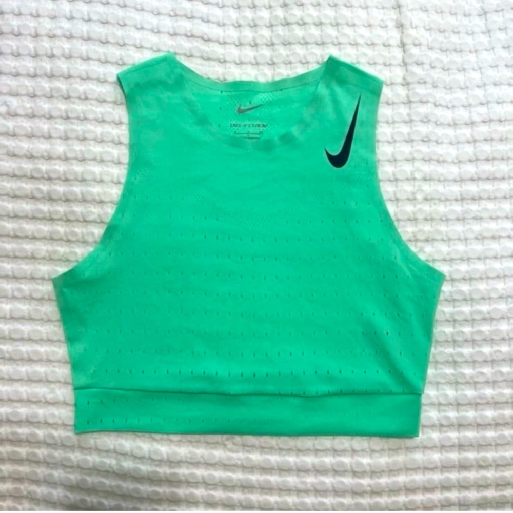 Nike Dri-Fit ADV Bright Teal Cropped Running top  Size: S